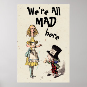   Alice in Wonderland - Alice & Mad Hatter Poster