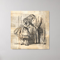 Alice in Wonderland Alice Pulls Curtain Art