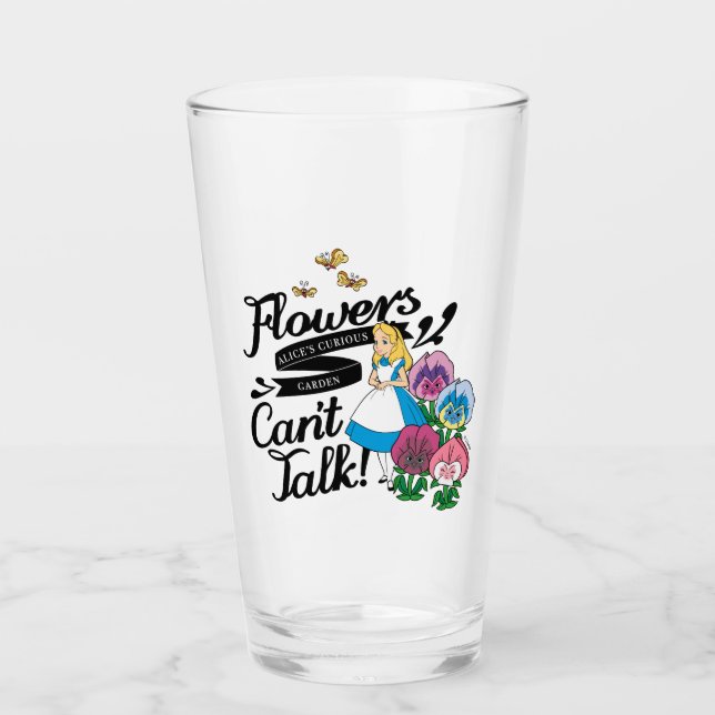 Alice In Wonderland | Alice & The Flowers Glass (Front)