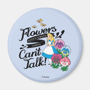 Alice In Wonderland   Alice & The Flowers Magnet