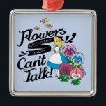Alice In Wonderland | Alice & The Flowers Metal Ornament<br><div class="desc">Checkout this design from Disney's Alice In Wonderland featuring Alice and the flowers.</div>