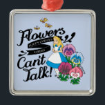 Alice In Wonderland | Alice & The Flowers Metal Ornament<br><div class="desc">Checkout this design from Disney's Alice In Wonderland featuring Alice and the flowers.</div>