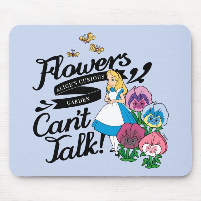 Alice In Wonderland | Alice & The Flowers Mouse Pad (Front)