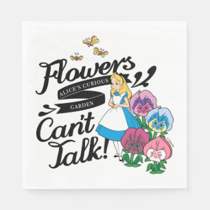 Alice In Wonderland   Alice & The Flowers Napkin