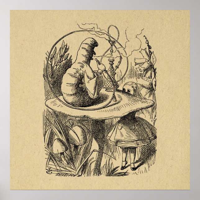 Alice in Wonderland Alice with the Caterpillar Poster (Front)