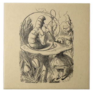 Alice in Wonderland Alice with the Caterpillar Tile