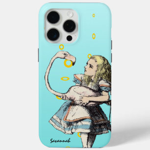 Alice In Wonderland and A Flamingo iPhone 15 Pro Max Case