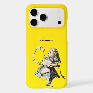 Alice In Wonderland and A Flamingo on Yellow