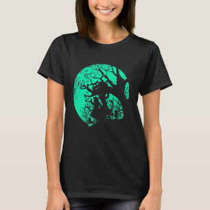 Alice In Wonderland And Cheshire Cat Under Moon T-Shirt