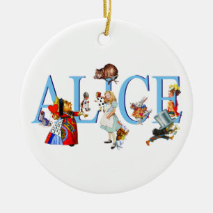 Alice in Wonderland and Friends Ceramic Ornament