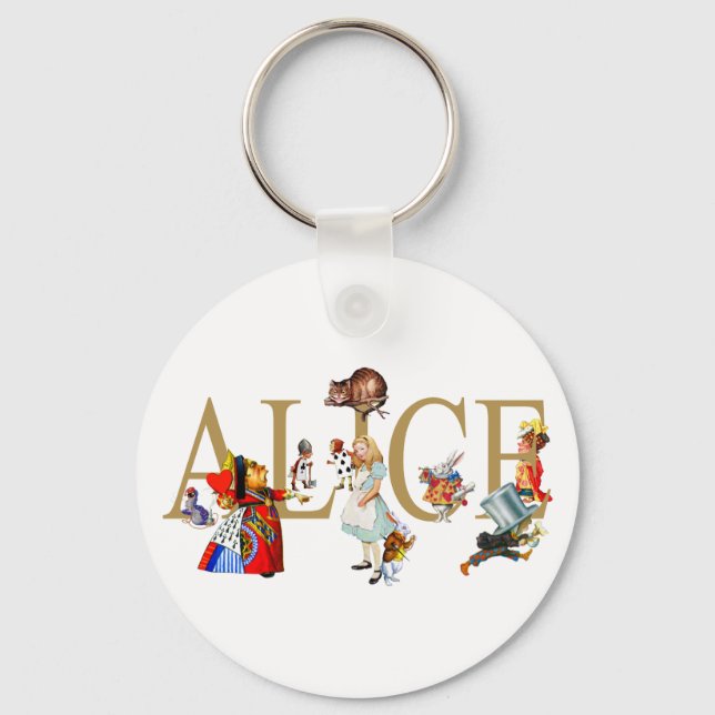 ALICE IN WONDERLAND AND FRIENDS KEYCHAIN (Front)