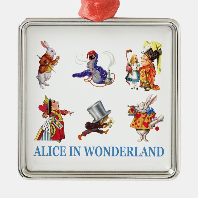 Alice in Wonderland and Friends Metal Ornament (Front)