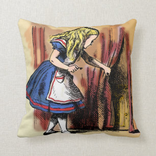 Alice in Wonderland and the Small Door Pillow