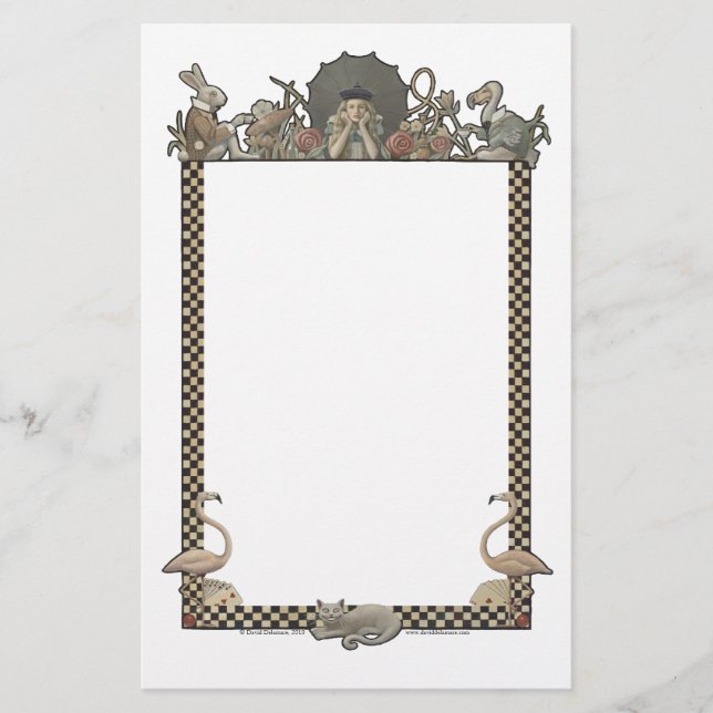 Alice In Wonderland Art Stationery, David Delamare Stationery (Front)