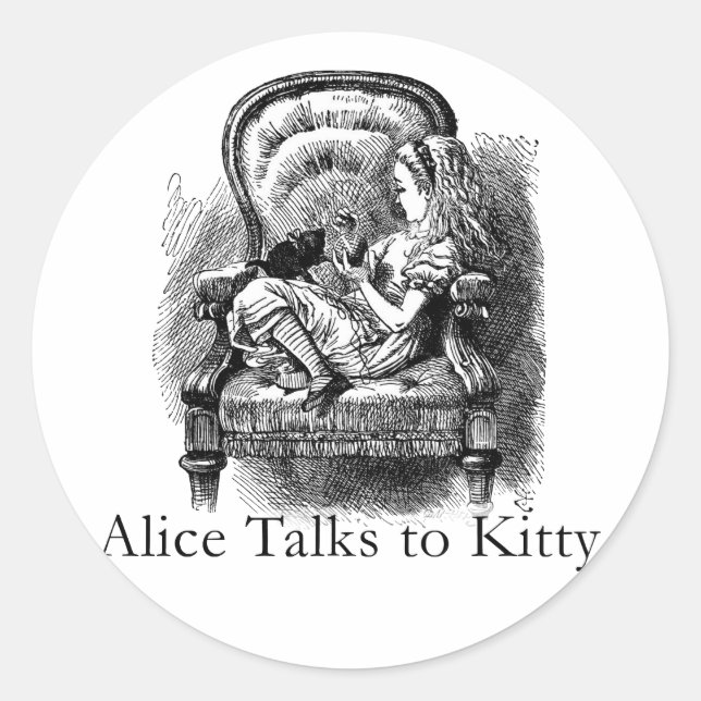 Alice in Wonderland Art Stickers in 2 Sizes (Front)