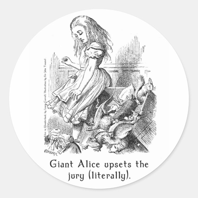 Alice in Wonderland Art Stickers in 2 Sizes (Front)