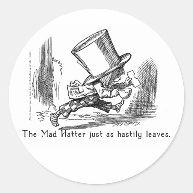 Alice in Wonderland Art Stickers in 2 Sizes (Front)