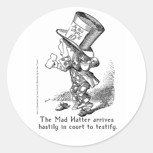 Alice in Wonderland Art Stickers in 2 Sizes (Front)