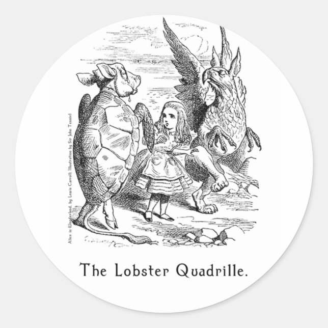 Alice in Wonderland Art Stickers in 2 Sizes (Front)