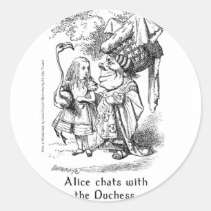 Alice in Wonderland Art Stickers in 2 Sizes
