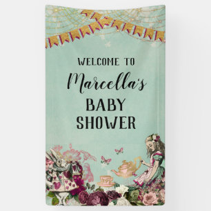 Alice in Wonderland Baby Shower Banner