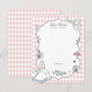 Alice in Wonderland Baby Shower Best Wishes Card
