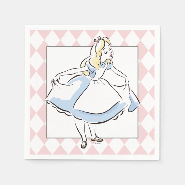 Alice in Wonderland Baby Shower Napkin (Front)