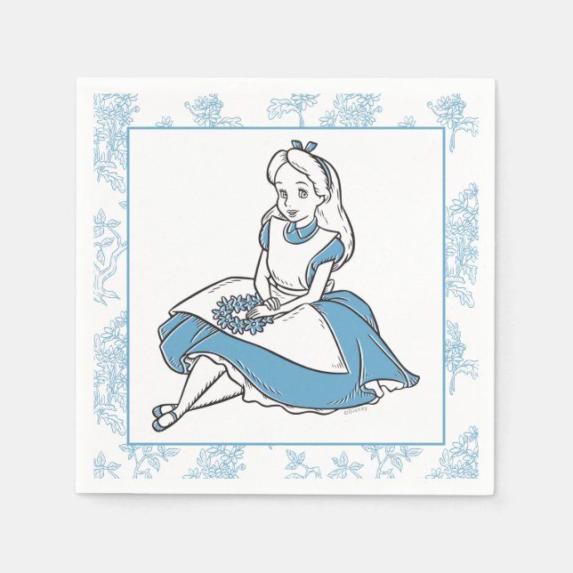 Alice in Wonderland Baby Shower Napkin (Front)