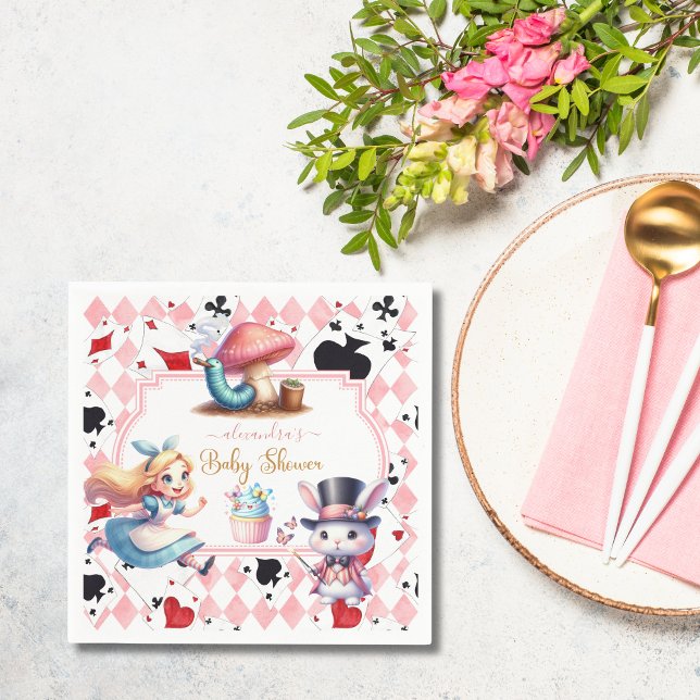 Alice in Wonderland  Baby Shower Napkin (Creator Uploaded)