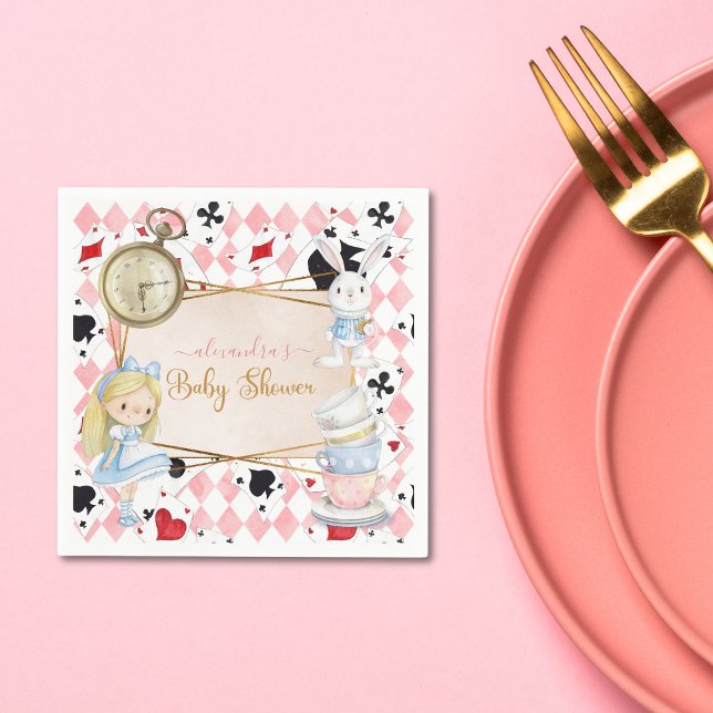Alice in Wonderland  Baby Shower Napkin (Creator Uploaded)