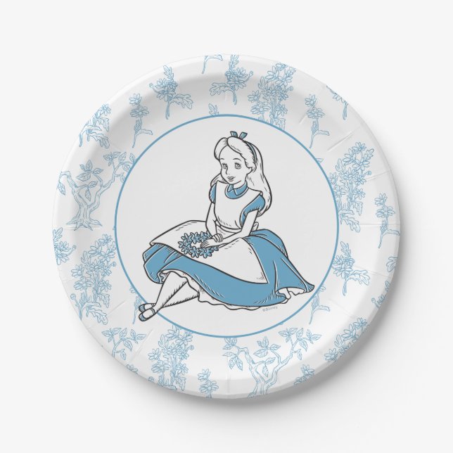 Alice in Wonderland Baby Shower Paper Plate (Front)
