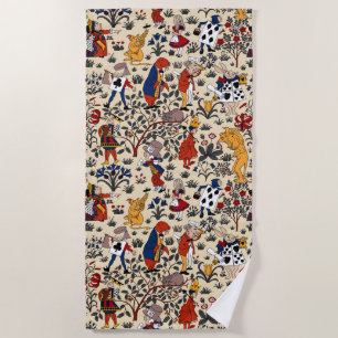 Alice in Wonderland Beach Towel
