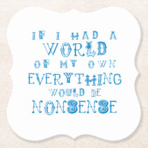 Alice in Wonderland Beer Mat / Coasters