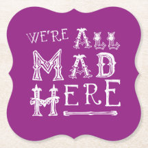 Alice in Wonderland Beer Mat / Coasters Mad Hatter