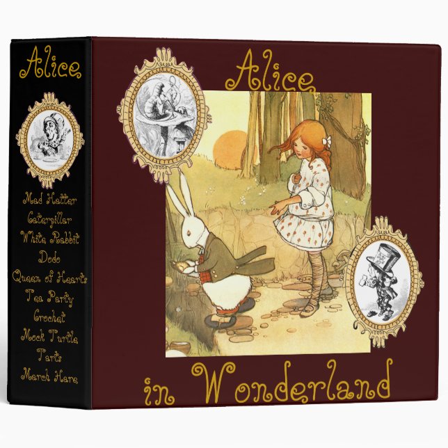 Alice in Wonderland Binder (Front/Spine)