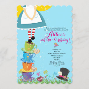 Alice In Wonderland Birthday Invitation