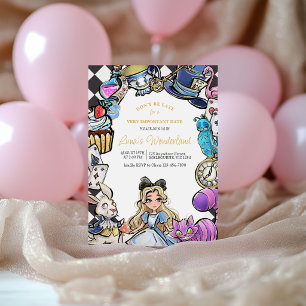 Alice in wonderland Birthday invitation