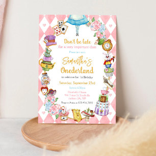 Alice in Wonderland Birthday Invitation