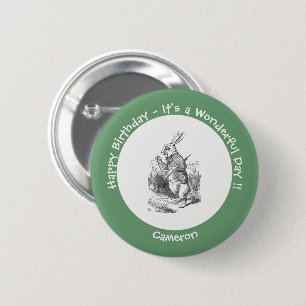 Alice in Wonderland Birthday or Other Party Event 2 Inch Round Button