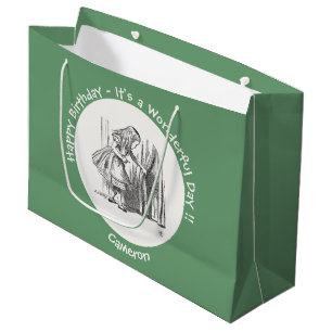 Alice in Wonderland Birthday or Other Party Event Large Gift Bag