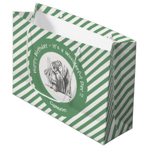 Alice in Wonderland Birthday or Other Party Event Large Gift Bag