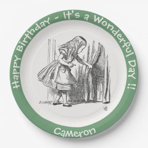 Alice in Wonderland Birthday or Other Party Event Paper Plate