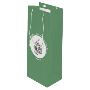 Alice in Wonderland Birthday or Other Party Event Wine Gift Bag
