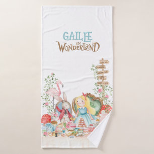 Alice in Wonderland Birthday Party Bath Towel