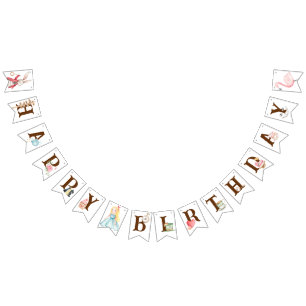 Alice in Wonderland Birthday Party Bunting Flags
