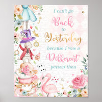 Alice In Wonderland Birthday Party Decoration Sign