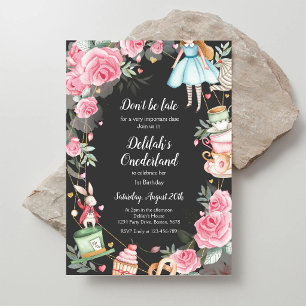 Alice In Wonderland Birthday Party Invitation