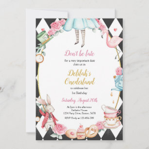 Alice In Wonderland Birthday Party Invitation