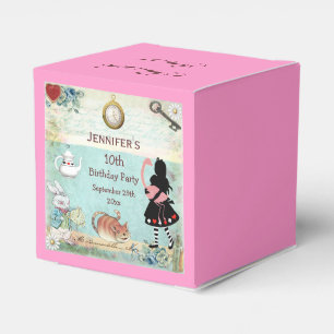 Alice in Wonderland Birthday Party Thank You Favor Box