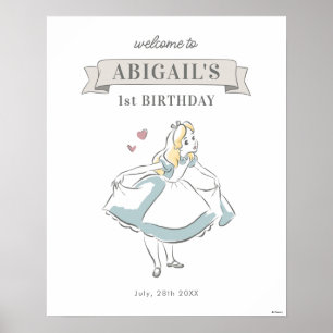 Alice In Wonderland   Birthday Welcome Sign